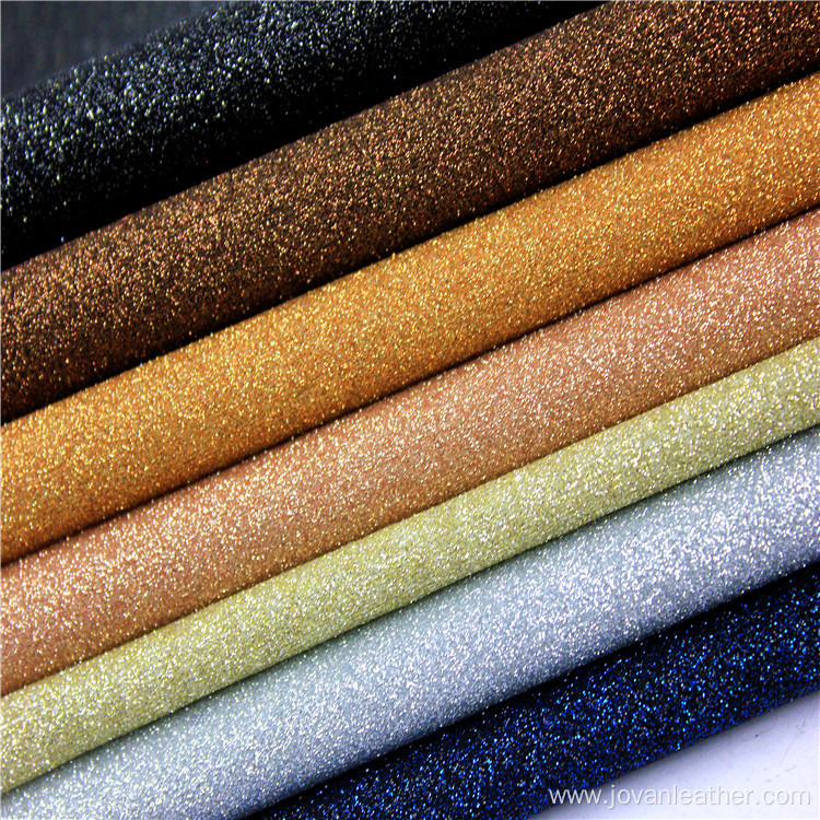 Waterproof Nonwoven Faux PU glitter Leather for shoes