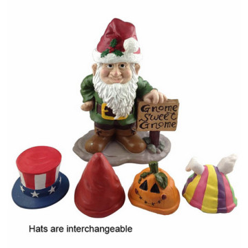 Changeable different holiday hat of dwarf garden decoration