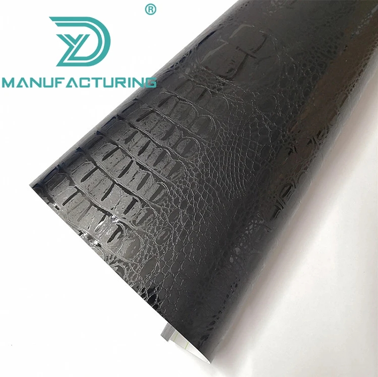 Motorcycle Sticker Accessories Waterproof Black Car Wrapping Film Stretchable Snake Skin Vinyl Wrap Film