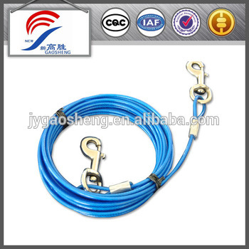 7x7 pvc coated blue medium tie-out cable