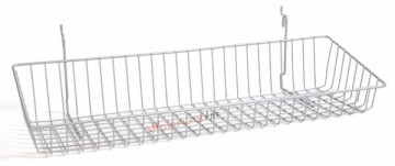 Gridwall basket for display goods