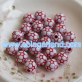 12MM Colorful Acrylic Round Football Soccer European Beads Fit Charms Bracelet