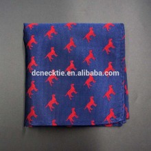 patterned aminal pocket squares for men silk