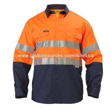 High-quality Orange High Visibility Reflective Safety Warm Work Coat