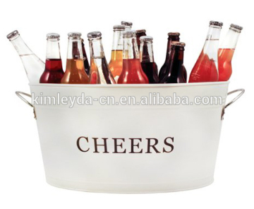 Promotional galvanized beverage tub