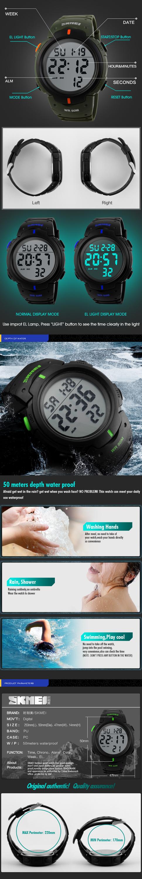 custom logo wholesale wristwatch china wholesale cheap digital waterproof plastic hand watch for man skmei 1068