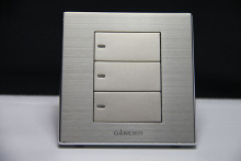 3 gang intermediate light switch with LED indicator light A9 Series