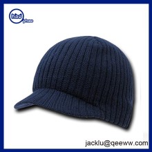 Morewin brand custom 2017 High quality Slouchy organic Cotton Knit Visor Beanie