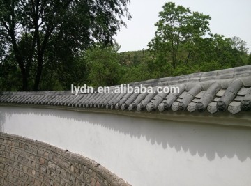 Chinese garden wall clay tiles unglazed