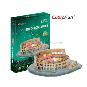 Italy Colosseum Unique 3D Jigsaw Puzzles with LED Light for Adults