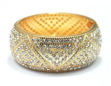 Bangle, Fashion Women Alloy Hinge Crystal Bangle, Bangle Bracelet Gold Jewelry Wholesale PT1551