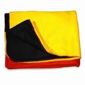 Polar Fleece Blankets with Lock Stitched Edges, Available in Various Colors