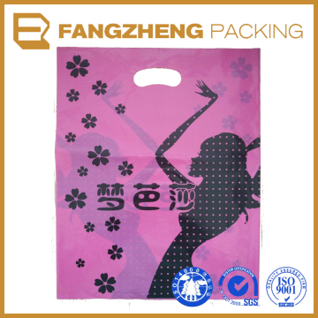 custome die cut bag for shopping bag, Shopping die cut handle plastic bag,die cut plastic bag