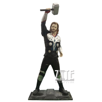 Customized famous marvel hero figure resin fiberglass thor statue