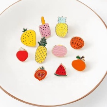 Creative Safety Cartoon Fruit Enamel Pin Brooch Badge