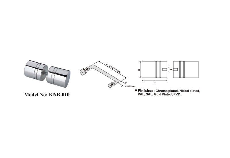 Traditonal Shower Room Glass Door Knob B