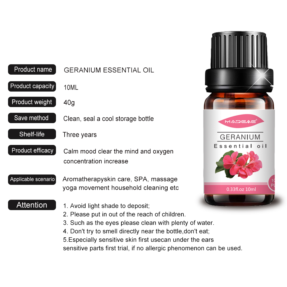 Difusor al por mayor Geranium 100% Pure Essential Oil