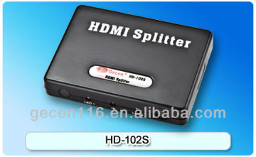 Gecen HDMI splitter /1 in 2 out mini splitter Model HD-102S