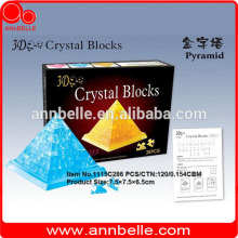 3D DIY puzzle crystal puzzle Pyramid block