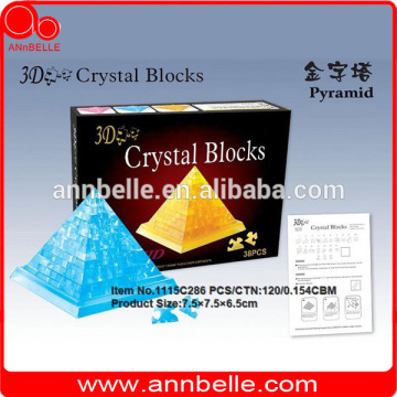 3D DIY puzzle crystal puzzle Pyramid block