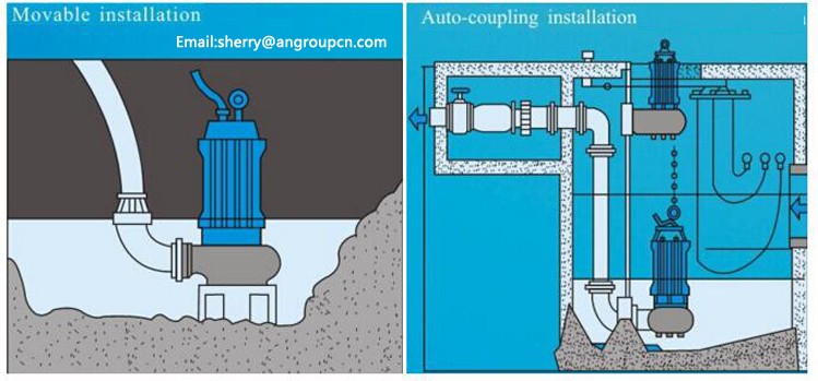 Stainless steel submersible sewage cutting pump