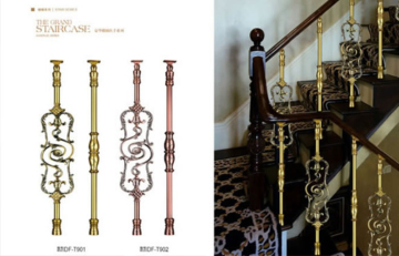 Wrought iron staircase guardrails were installed