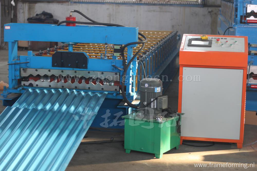 Colored Metal Panel Corrugated Sheet Roll Forming Machine