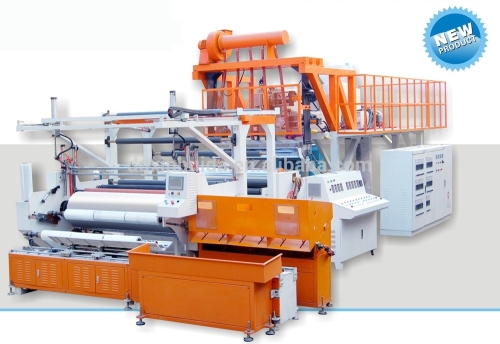 automatic three layer co-extrusion 1500 mm blue film lldpe stretch film making machine