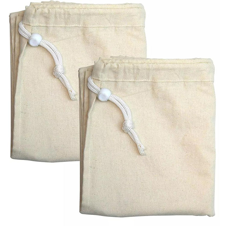 Wholesale custom printed logo cotton laundry bag canvas drawstring laundry bags