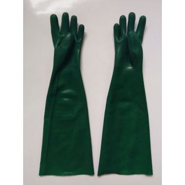 65cm grüne PVC-chemische Handschuhe