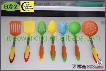 7 Pieces Colorful Handle Nylon Kitchen Utensils