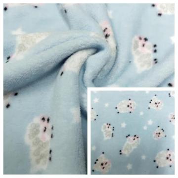 Double Side Coral Fleece with Animal Printing Fabric