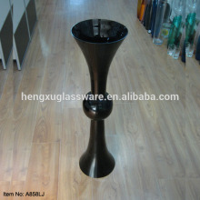 Black Glass Reversible Trumpet Vase Tall Trumpet Glass Vases