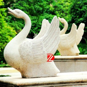 stone swan sculpture for home decoration