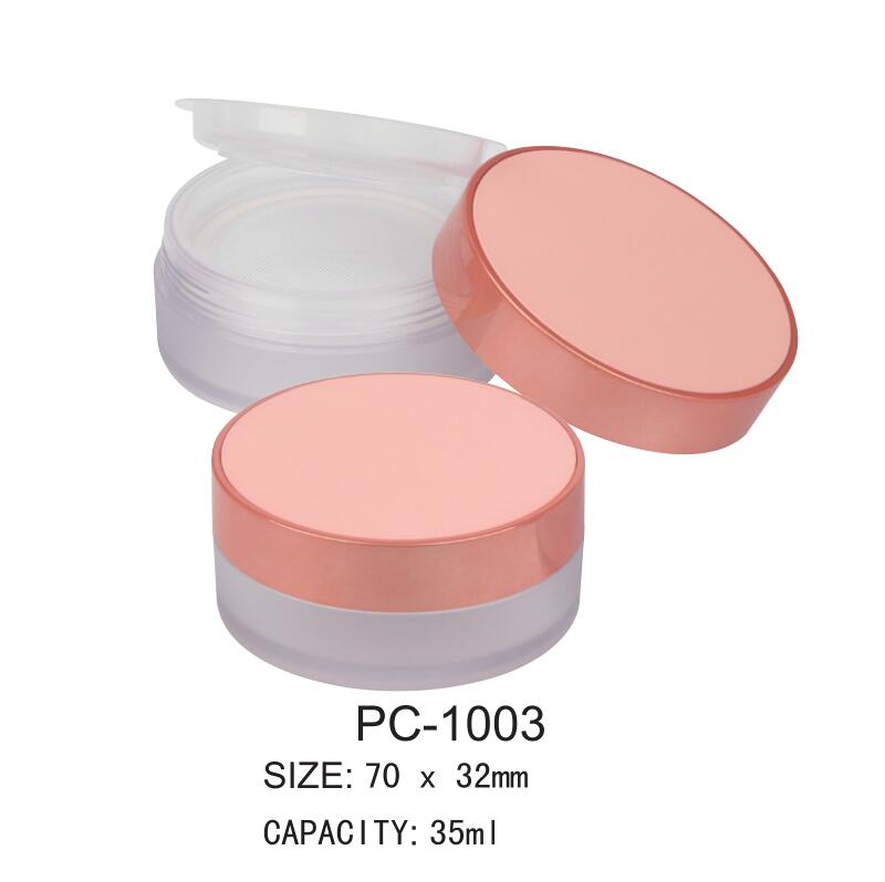 35ml Round Plastik Kosmetik Bubuk Longgar PC-1003