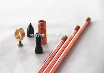 Plating copper ground rod Electroplated copper earth electrode for earthing system