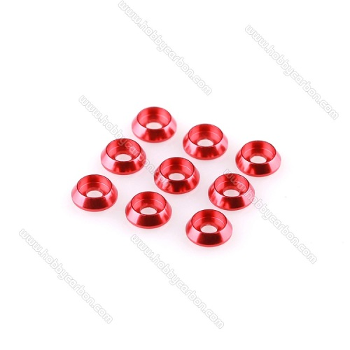 M4 merah anodized aluminium countersunk mesin basuh untuk FPV