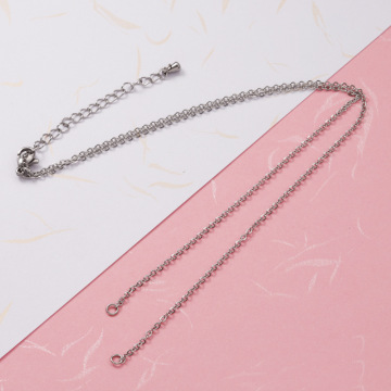 18K Gold Plated Stainless Steel O-Shape and Cross Jump Rings Chain for Necklace Making