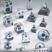 High quality cheap glass paperweight, clear glass paperweight