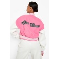 Custom Logo Ladies Baseball Jacket Pure Wool