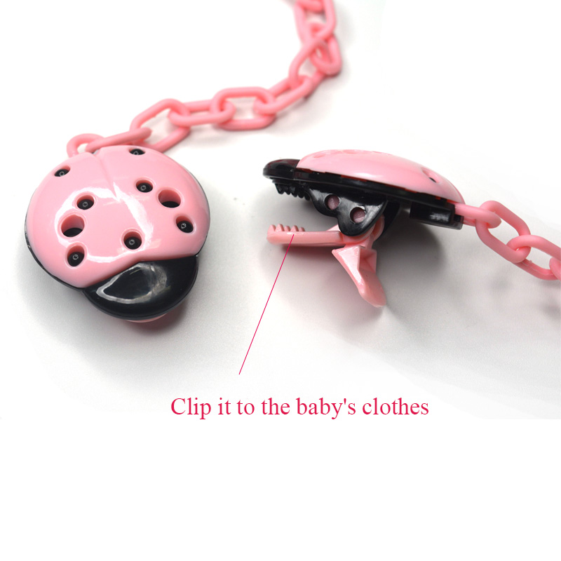 Baby accessories anti lost pacifier chain plastic pacifier clip