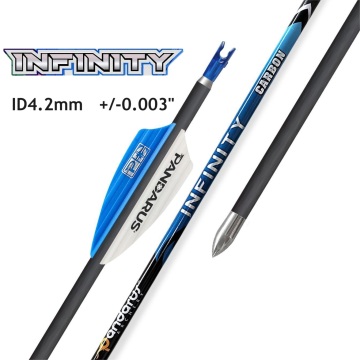 Professional Pandarus Infinity ID4.2mm Pure Carbon Arrows for Target Shooting: High Precision with 0.003 Straightness