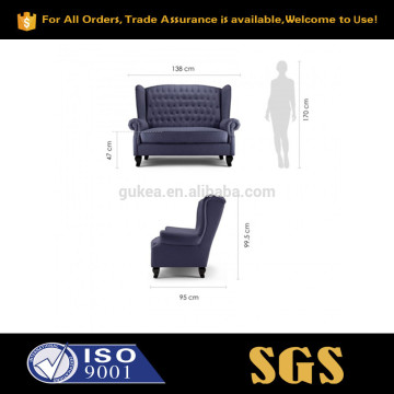 General Use for Coffee Shop and Hotel Love Seat Leisure Chair