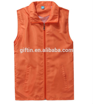 Breathable net lining Stand Up Collar Vest