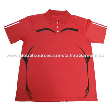 Men`s short sleeved polo shirts with printing