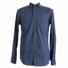 Men's Plain Casual Shirt, Made of 100% Cotton