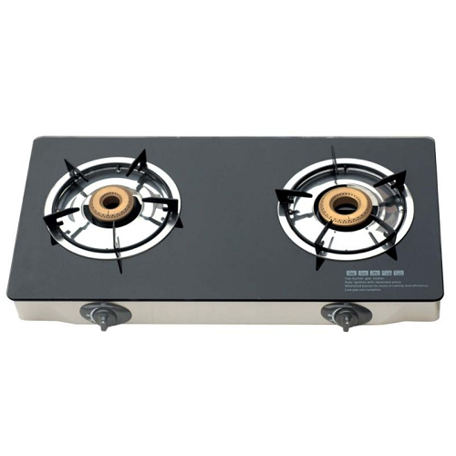 4 Burners Black Glass Gas Stove