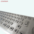 Industrial Metal keyboard with trackball mouse