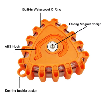 3 Pack Safety Warning Flares: LED Road Flares with Strong Magnet Hook