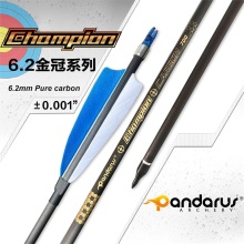 Archery Pandarus 6.2mm Pure Carbon Arrows for American Hunting with Traditional Recurve Bow